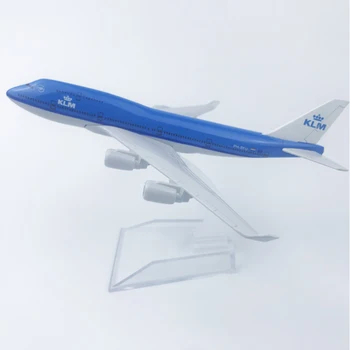 

1/400 Scale Aircraft B747 KLM Royal Dutch Airlines 16cm Alloy Plane Boeing 747 Model Toys for Children Kids Gift Collection