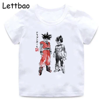 

Saiyan Warriors Sumi e Boy T Shirt Girl Fashion Harajuku Tshirt 90s Hip Hop Short Sleeve Ullzang T-shirt Top Tee Kid