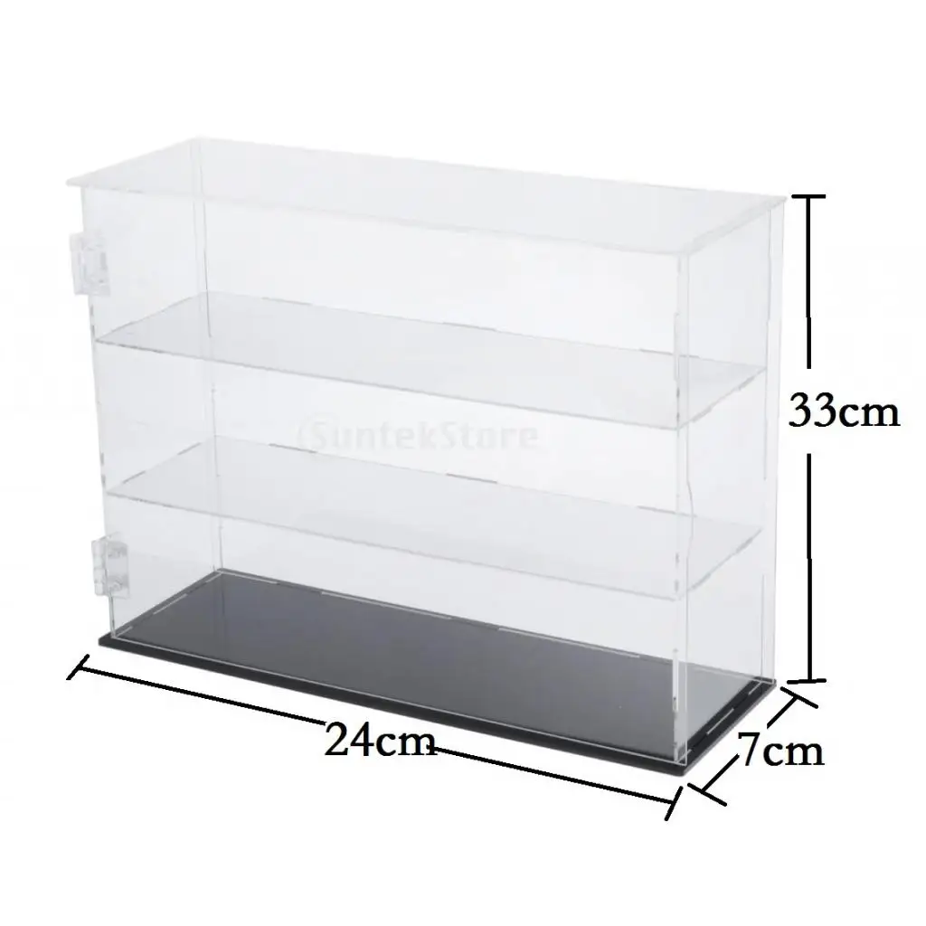 Clear Acrylic Display Case Riser Perfume Dolls Toys Dustproof Storage Box