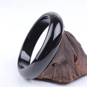 

Natural Black agate chalcedony bracelet Women's Cherry Blossom Agate Jade Bracelet jade bracelet with certificate