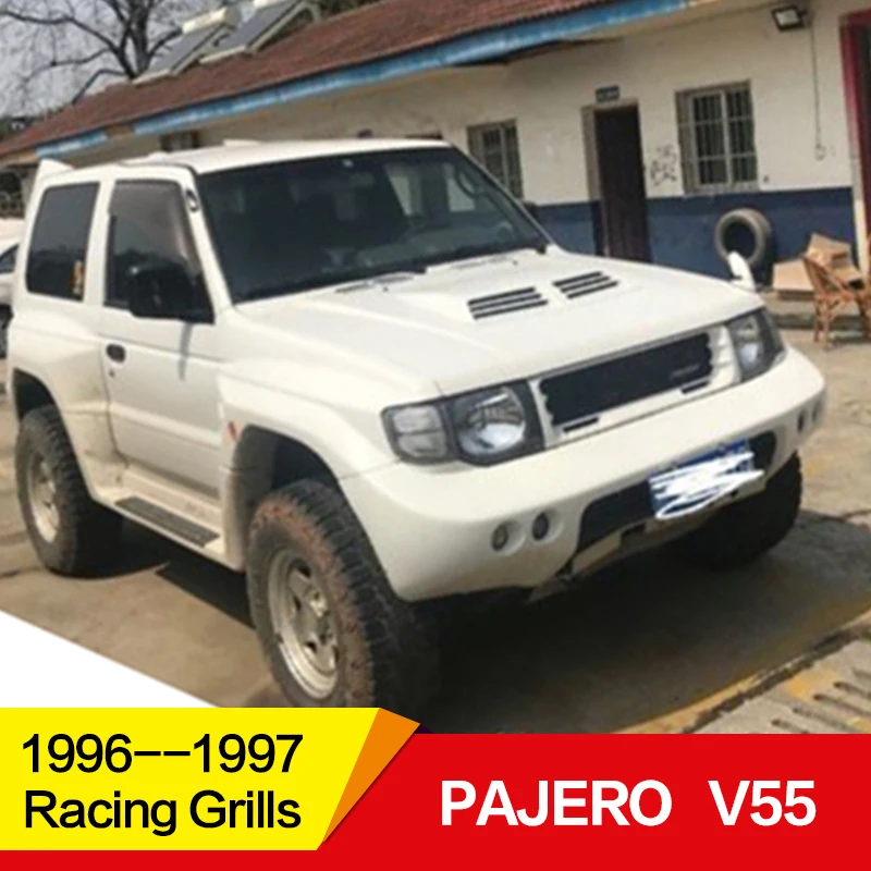 Подходит для гоночных грилей mitsubishi pajero V55, 1996 год, переоборудование передней центральной гоночной решетки, аксессуары, без логотипа автомобиля