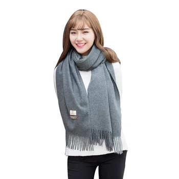 

Hot Sale Faux Cashmere Scarves Women Winter 200X70CM Big Shawl For Women Classic Tassel Female Poncho Solid Long Warm Pashmina