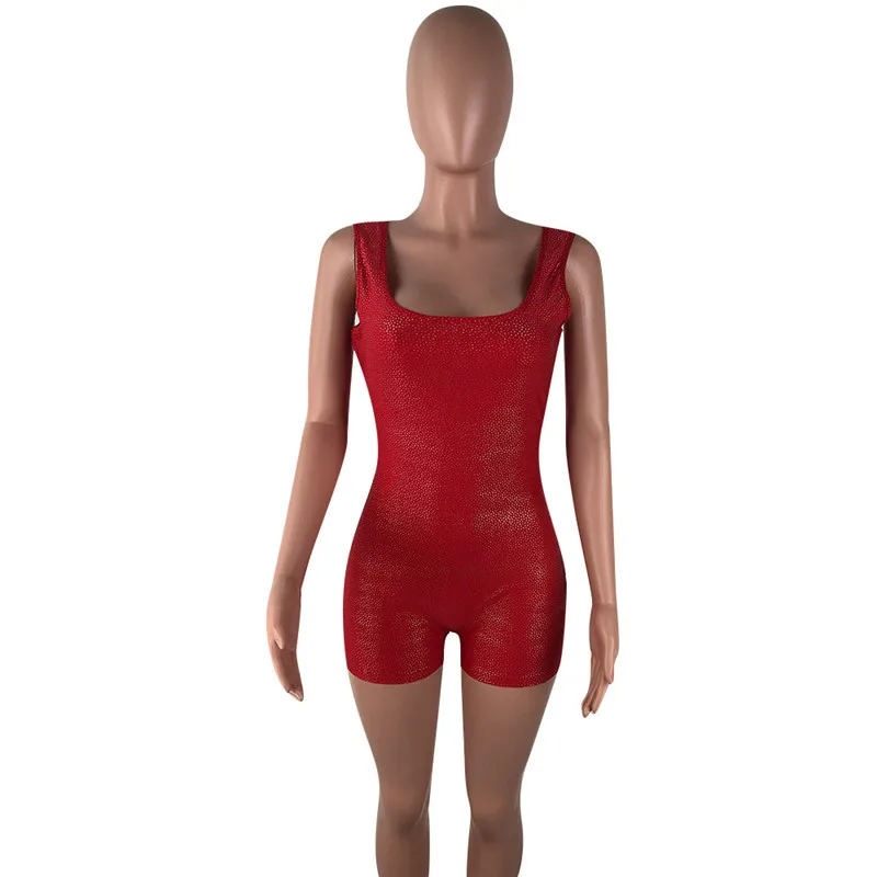 Женщины Спагетти ремень Bodycon комбинезон шорты брюки без рукавов квадратный воротник боди комбинезон Ночной клуб Комбинезоны