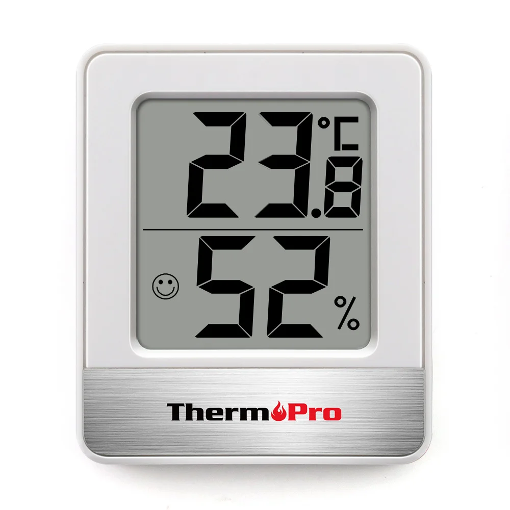 ThermoPro TP49 Mini Weather Station Indoor Thermometer Hygrometer Balck White Thermometer Humidity Monitor