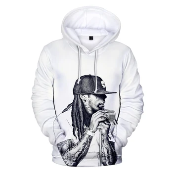 

hot american singer Lil Wayne Hoodies in boys/girls Long Sleeve autumn winter warm hip hop streetwear youth high quality 3D Tops