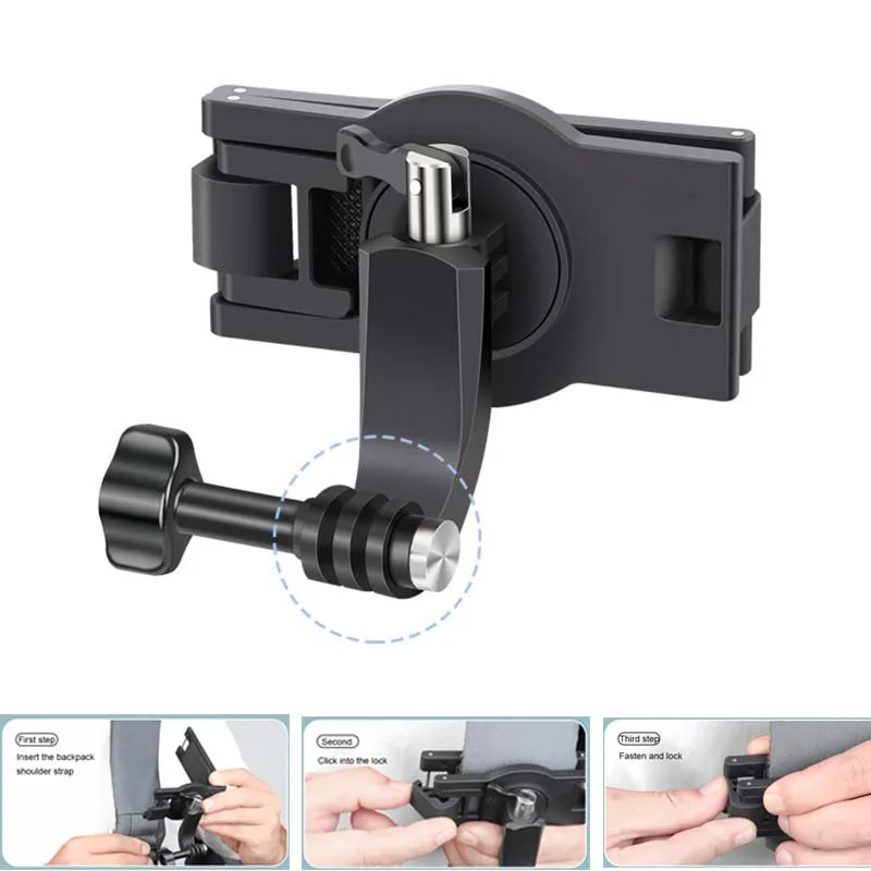 Вращающийся на 360 градусов рюкзак с зажимом аксессуары для Gopro Hero 9 8 7 6 5 4 3 Insta ONE R