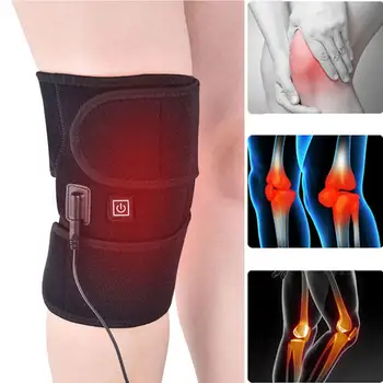 

Joylife 1Pc Adjustable Temperature Electric Infrared Heating Thermal Therapy Knee Brace Support Pain Relief Wrap Massager