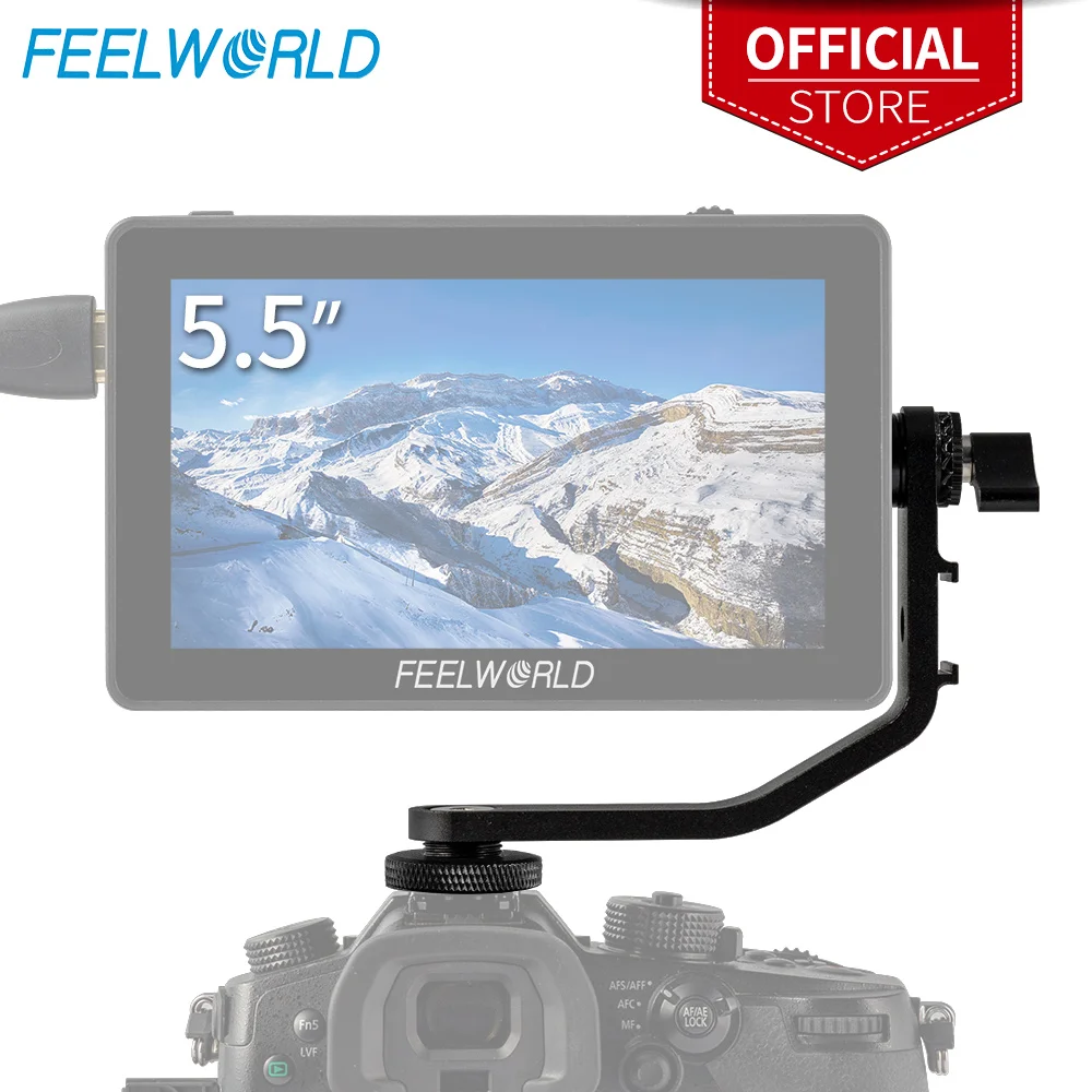 Braccio Inclinabile Per Feelworld F6 Plus 5.5 Pollici 4K Hdmi Su Monitor Da Campo Per Videocamera Montaggio Su Stabilizzatore Dslr Gru Cardanica Rig