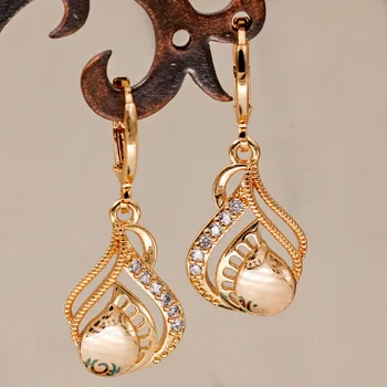 

Luxury fashion Bohemian Statement Gold Earrings for Women's earrings Gold dangle Drop Earring Jewelry for Party Wedding