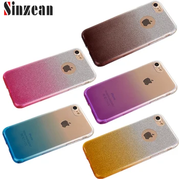 

Sinzean 50pcs For IPHONE XS MAX/XR Ultra Thin Gradient Soft TPU Case For IPHONE 678 Plus/5s Colorful Bling Power Silicone Case