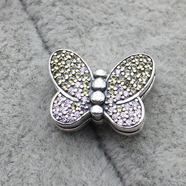 797864CZM 925 Sterling Silver Classic Reflexions Crown Queen Bee Rocket Bow Star Moon Butterfly Bracelet DIY Accessories - Цвет: 797864CZM