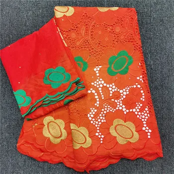 

7 yard Swiss lace fabric 2020 latest Dry lace embroidery African 100% cotton fabrics Swiss voile lace popular Dubai style HL0353