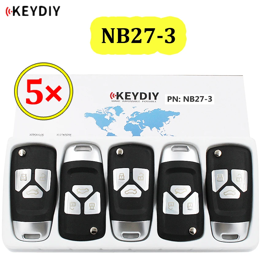 5 шт./лот KEYDIY 3 кнопки многофункциональный пульт дистанционного управления NB27