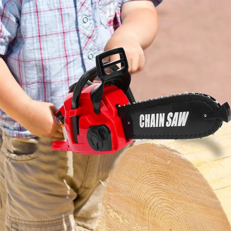 Chainsaw Toy Tool Play Set Outside Construction Work Shop Toy Outdoor Preschool Gardening Lawn Gift for Kids Boys and Girls