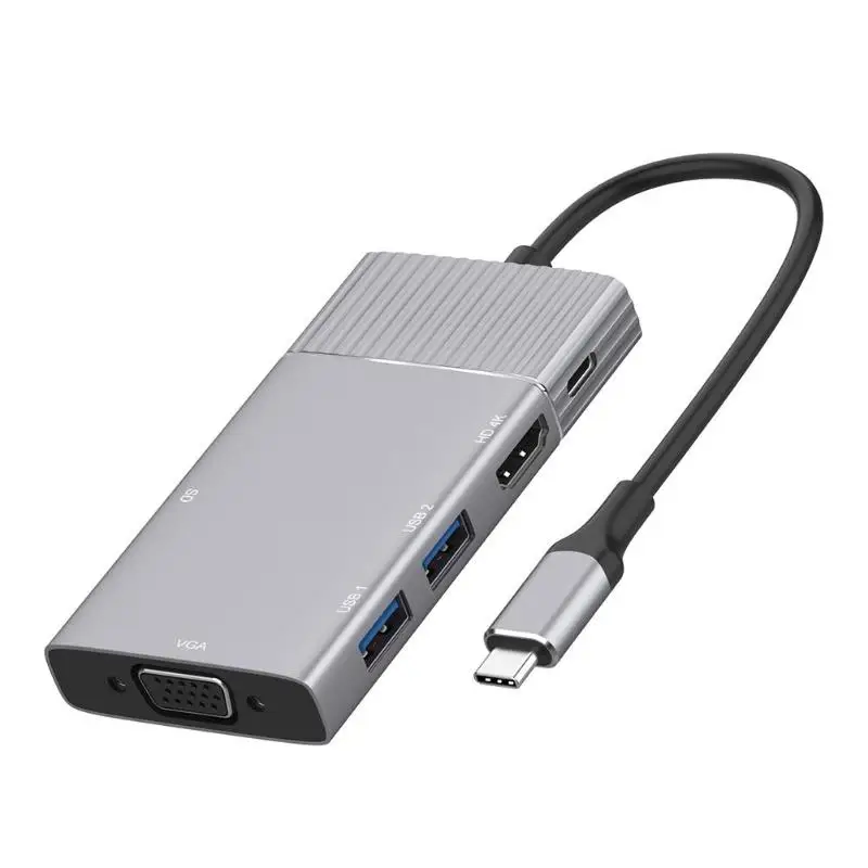 8 в 1 USB3.1 TYPE-C концентратор 8 портов адаптер расширение док-станция для Macbook Plug and Play удобно и быстро работать