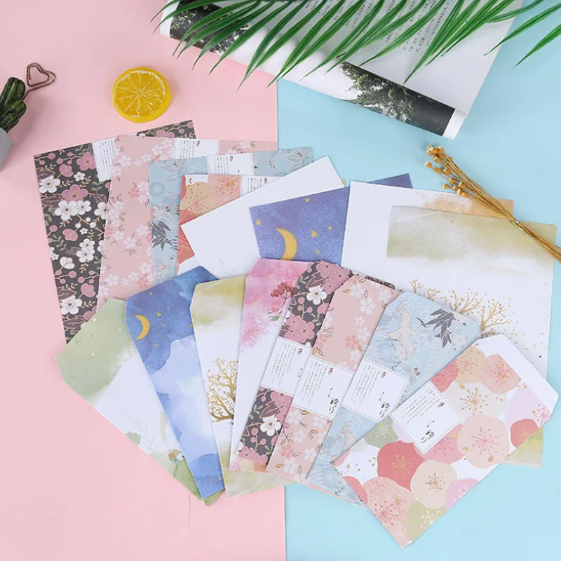 Envelope Letter Paper Set 3 Envelope 6 Sheets Letter Wedding Invitation Office For School Supplies Writing Envelopes Stationery