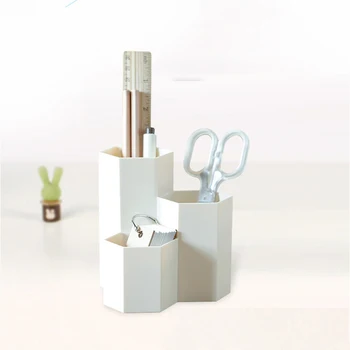 

2019 Plastic Makeup Organizer Storage Bucket Box Saving Space Desktop Office Cosmetics Storage Container Sundries Box Home Decor