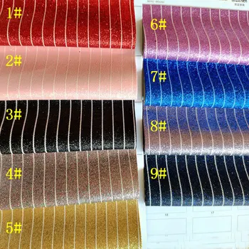

synthetic PU gllitter stripe leather material K2708