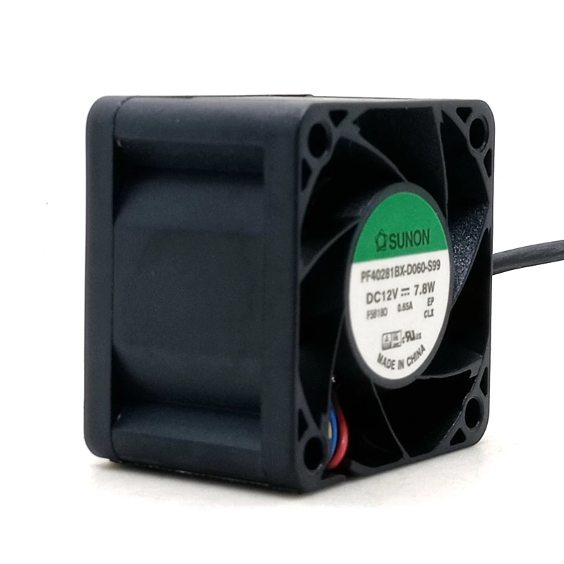 pf40281bx-d060-s99 For Sunon 4028 40X40X28mm DC 12V high speed fan 4cm chassis power PWM 17600RPM 24.9CFM | Компьютеры и офис