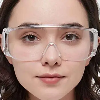 

Transparent Goggles Clear Glasses, Protective Eyewear Anti-Fog Lens Around Frame UV Protection Impact Resistant