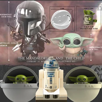 

Single Sell Star War Mandalorian Yoda Baby Starwars Maul Sith Malgus Han Ewok Building Blocks Toys for Kids