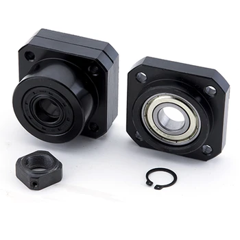 

FUNN-1 Pcs FK10 Fixed Side +1 Pcs FF10 Floated Side for SFU1204 Ballscrew CNC Parts Ball Screw 1204 Fk/Ff10 End Support