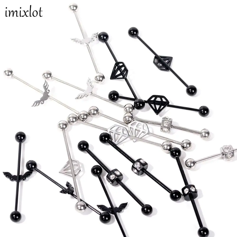 Серьга-штанги imixlot из нержавеющей стали перфорированные ювелирные изделия для