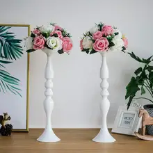 Ермакова подсвечники белые свадебные ваза вечерние цветочные стойки центр подсвечник с орнаментом колонна ресторан отель украшения
