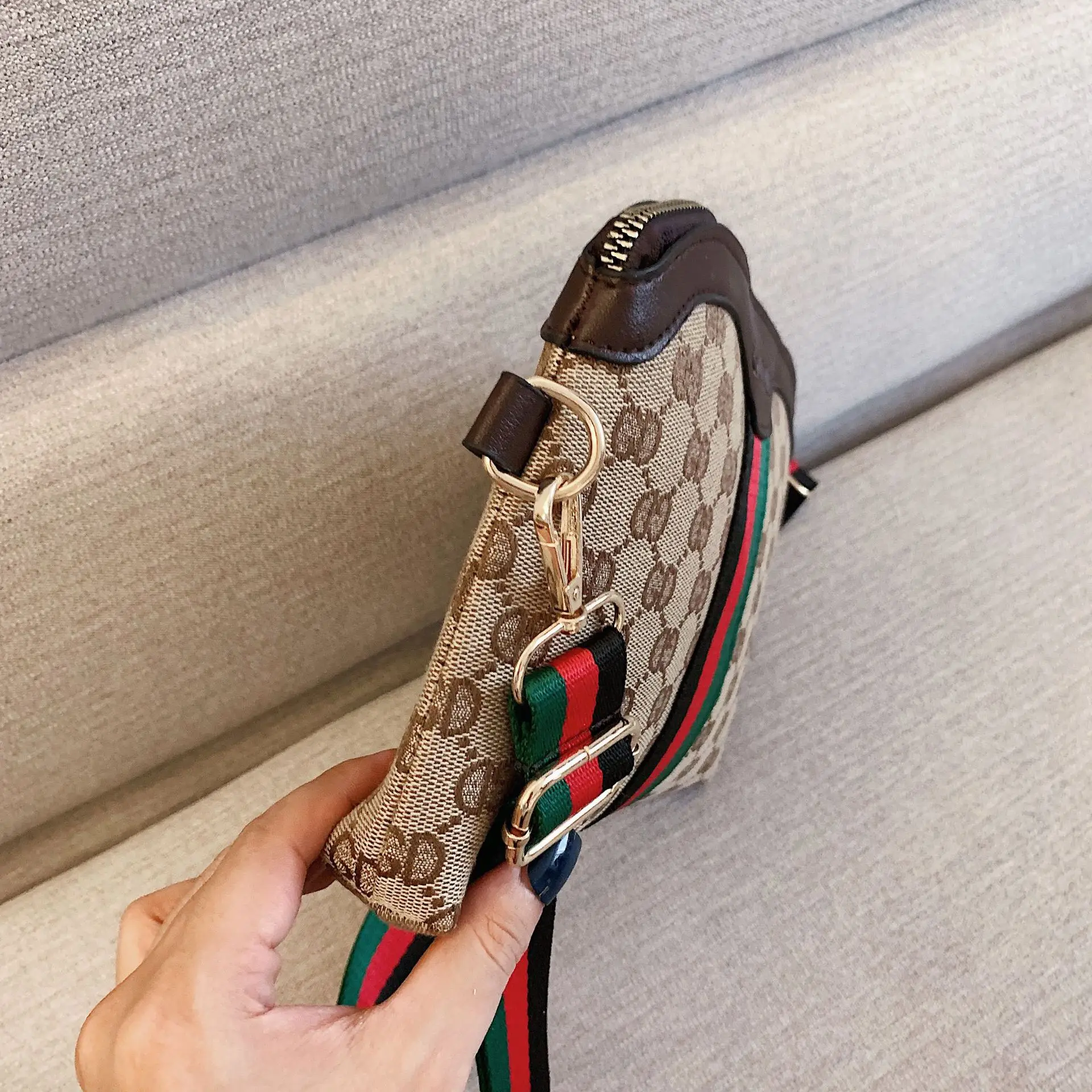 

New Style Online Celebrity Bag Versatile Western Style Korean-style Fashion Printed Single-shoulder Bag for Women Trend Shell Sh