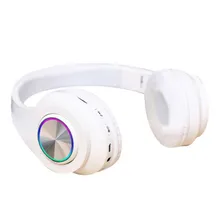 Цветной СВЕТОДИОДНЫЙ bluetooth-гарнитура, TF карта, 3,5 мм, AUX порт, аудио вход, беспроводные наушники