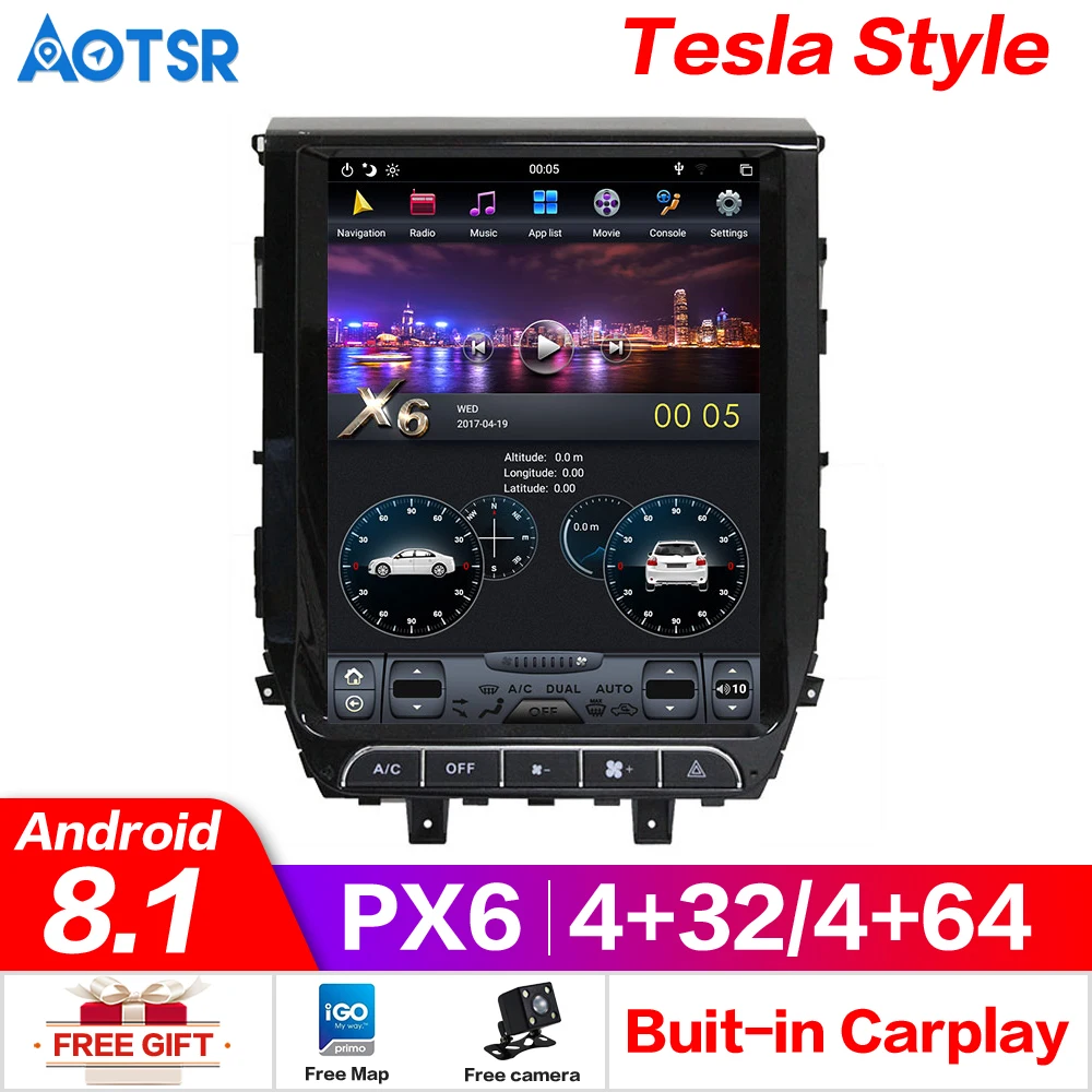 Автомобильная Мультимедийная система android 8 1 Tesla style 12 дюймов для TOYOTA LAND CRUISER LC200 2016