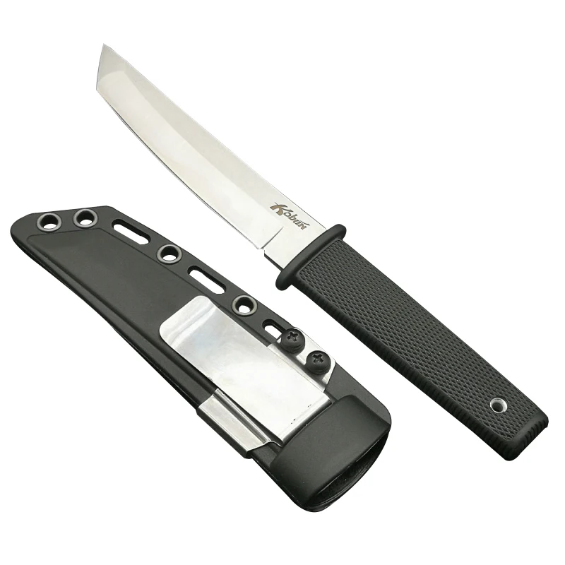 DuoClang холодная сталь Военный нож для выживания с фиксированным лезвием 440 стальное лезвие Kydex оболочка армейские тактические ножи инструменты - Цвет: B