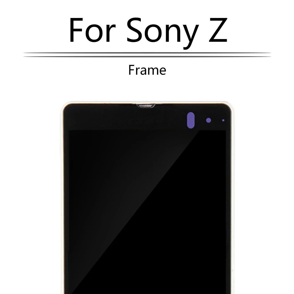 5 0 дюймовый ЖК дисплей сенсорный экран с рамкой дигитайзер для SONY XPERIA Z C6603 C6602 C6606