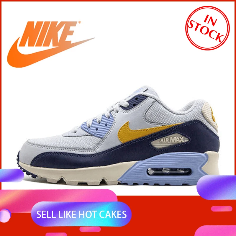 Цена Оригинальные подлинные мужские кроссовки для бега NIKE AIR MAX 90 эфирные трендовые дышащие уличные спортивные кроссовки новый цвет AJ1285 008