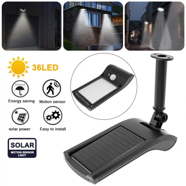 

Rotating 36LED Solar Light Outdoor Lights Waterproof PIR Motion Sensor LED Solar Wall Lamp for Outdoor Yard Garden Lamp