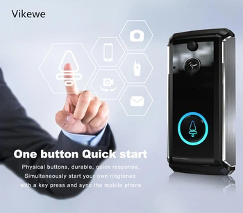 

Vikewe Video Doorbell Smart Wireless WiFi Security Door Bell Visual Recording Home Monitor Night Vision Intercom door phone