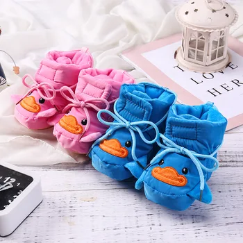 

Baby Shoes for Newborns Infant Soft Soled Footwear Walking Shoes Winter Toddler Keep Warm Print First Walkers Shoes for babies