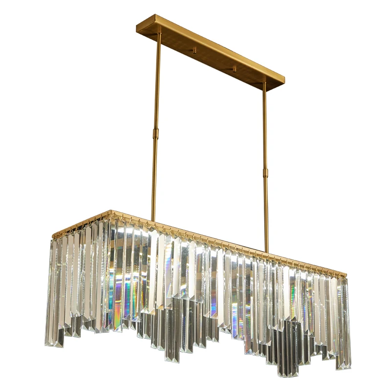 Светодиодная лампа Золотая подвесная люстра медные хрустальные люстры