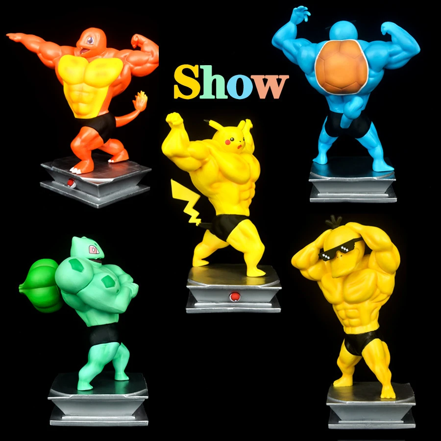 Figuras acción de Pokémon, coleccionables Anime creativo, Pikachu, Charmande, Squirtle|Figuras de acción| - AliExpress