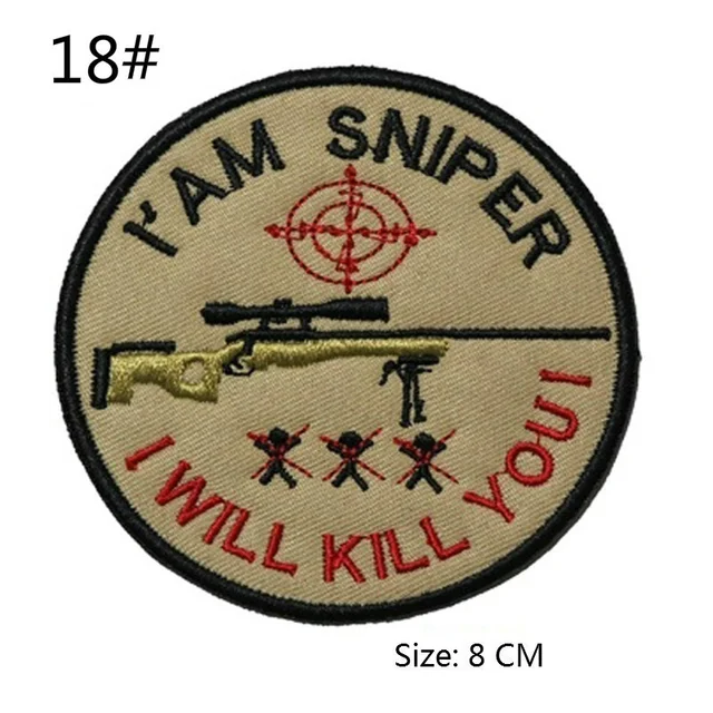 New Embroidered Badges HOOK & LOOP Patches Clothes Accessories Military Tactical Patch Appliques Armbands 18