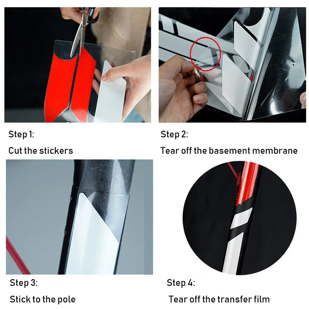 1 Set 20 Colors Reflective Styling Warning Strip Stickers Safety Decals For Xiaomi Mijia M365 Electric Scooter Skateboard Parts