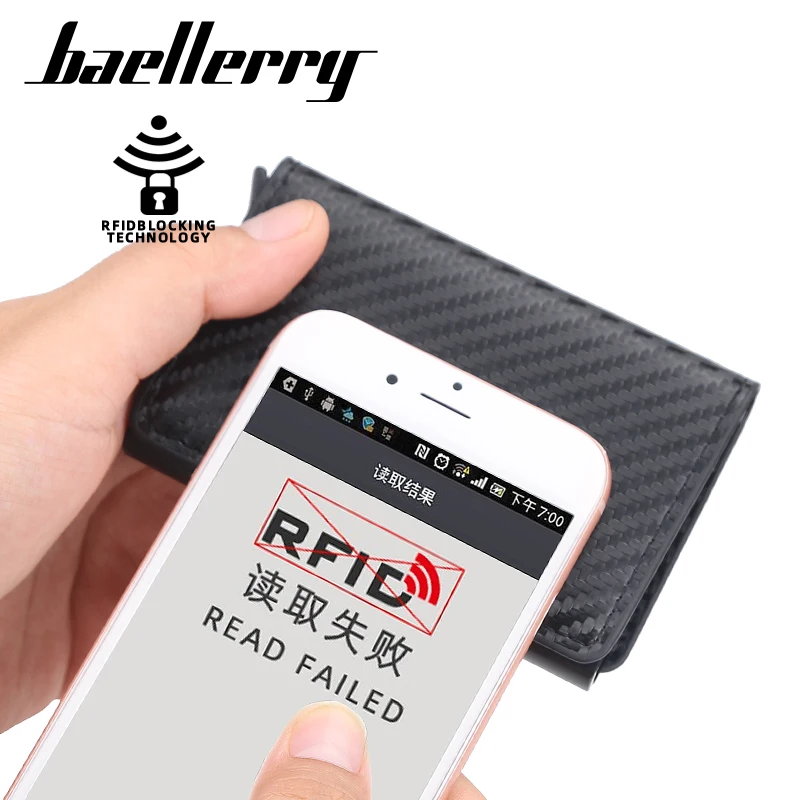 New Aluminum Wallet Metal Credit Card Holder Automatic Elastic PU Leather Antitheft Rfid Blocking Wallet PassPort Holder Men