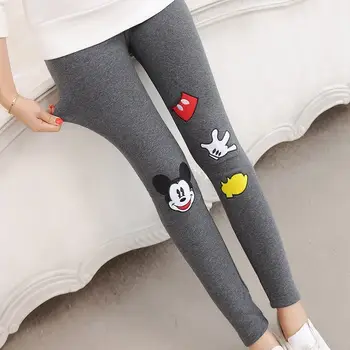 

Spring New High Waist Women Leggings Harajuku Kawaii Cartoon Mickey Mouse Pants Wear Elastic Large Size Women Feet Pants
