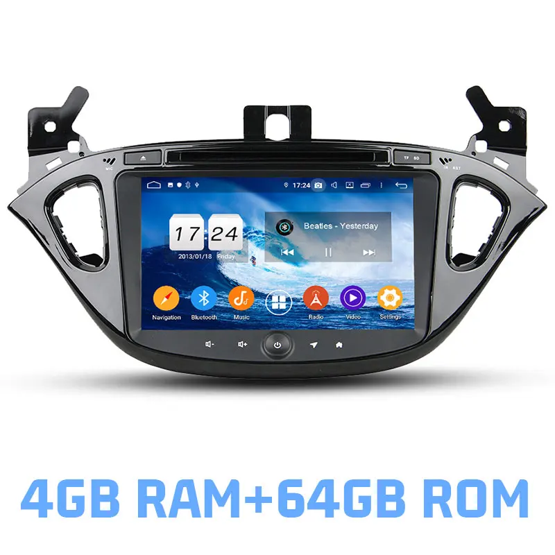 4GB RAM and 64GB ROM Ips DSP Android 9,0 64 ГБ+ 4 Гб ОЗУ+ 8 ядерный автомобильный dvd-плеер gps карта RDS радио Wifi Bluetooth для Opel CORSA - Цвет: 4GB RAM and 64GB ROM