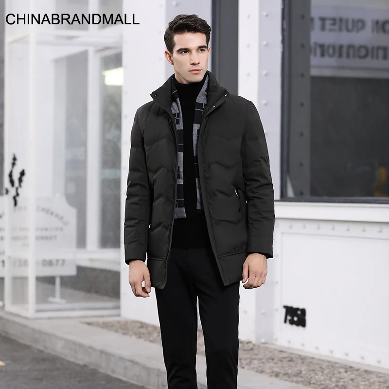 

Men Plus Fat Plus Yili Collar Business Leisure Down Jacket Male Fat Man Solid Color Joker Down Jacket