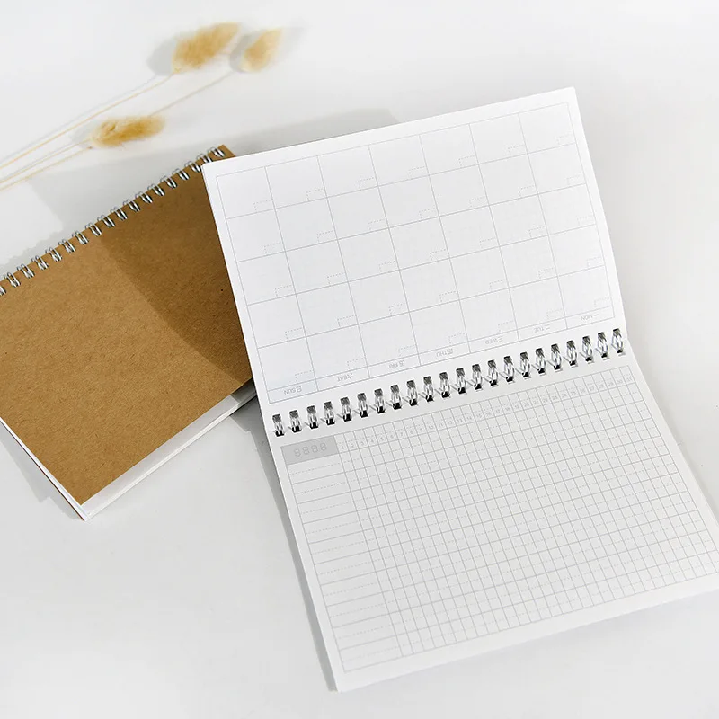 Planner mensile di lavoro efficiente aziendale A5 da 1 pz/lotto, pianificatore giornaliero a spirale A5 - immagine 2
