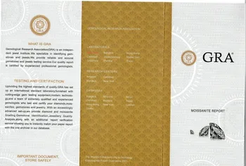 

The GRA certificate of moissanite with the fastest shippment EMS