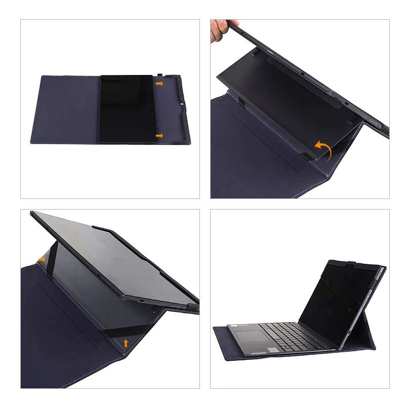 Capa Protetora de Couro pu para Lenovo Tablet e pc Laptop Case Design Criativo Yoga Duet 13 2023 - Imagem 5