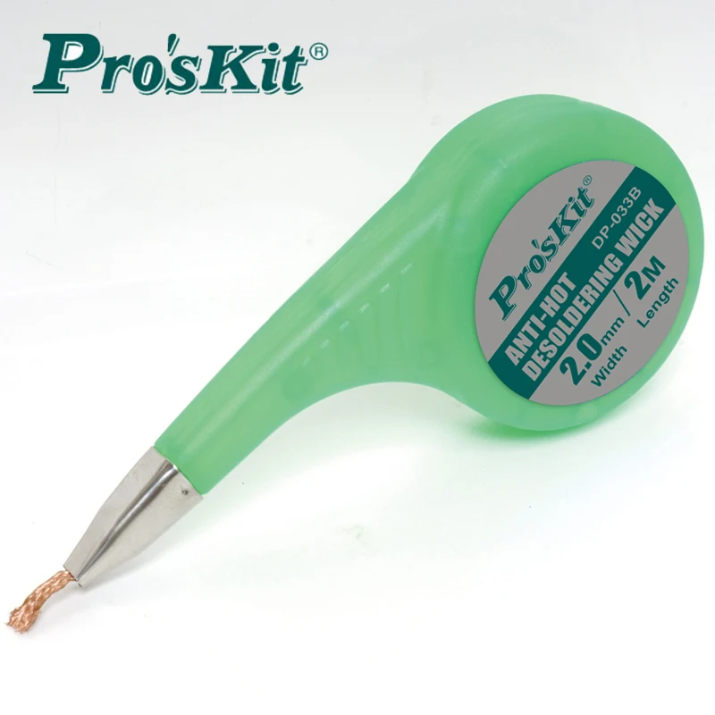 

Proskit desoldering mesh anti-hot desoldering wick accurate control braid for soldering solder remover desoldering Pump Tool