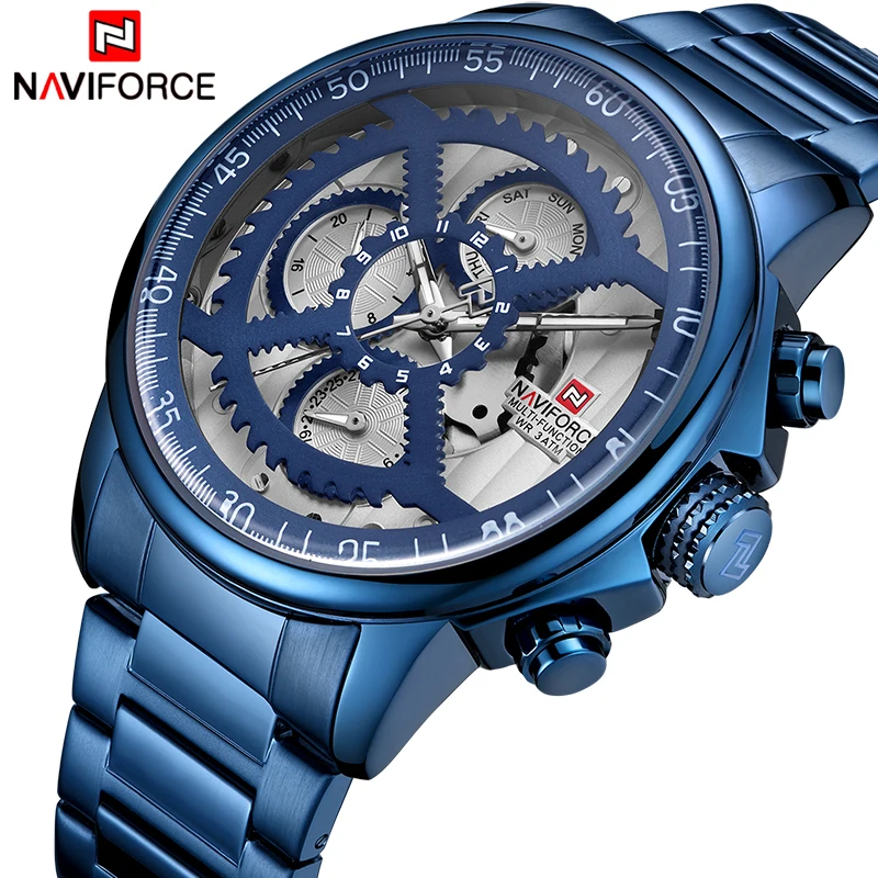 NAVIFORCE новые мужские часы s люксовый бренд спортивные водонепроницаемые кварцевые